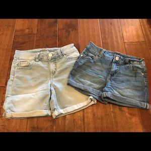 Girls Justice jean shorts 2 pair